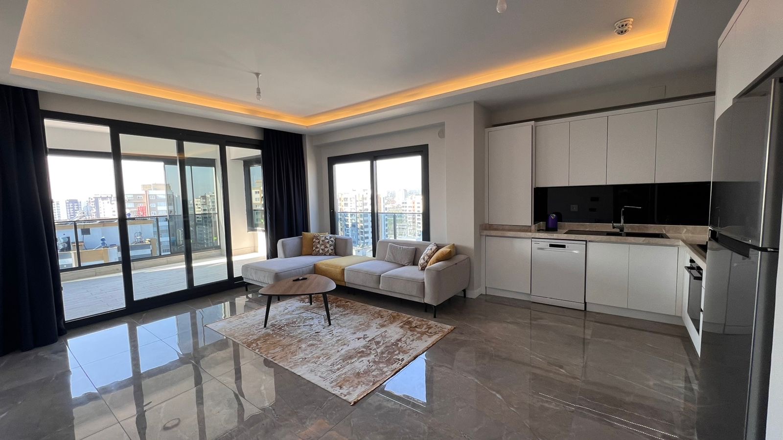 Apartment 2+1 with furniture in a premium complex in Teje, Mersin - IMN101177