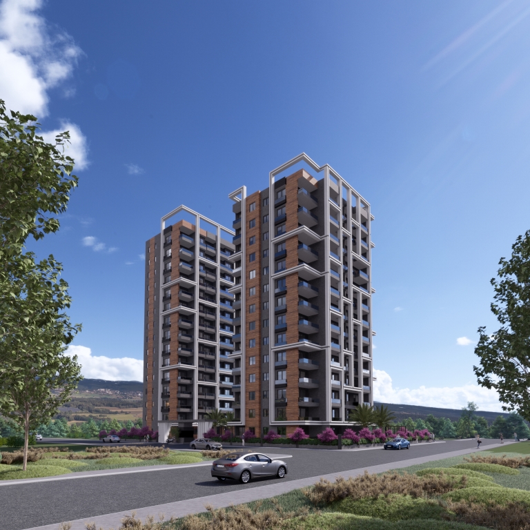 2+1-Apartments in einem neuen Komplex in Mersin, Tomük - TP2021