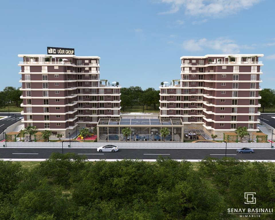 Новый комплекс у моря. Квартиры 1+1 в Мерсине, Аяш - URGL001