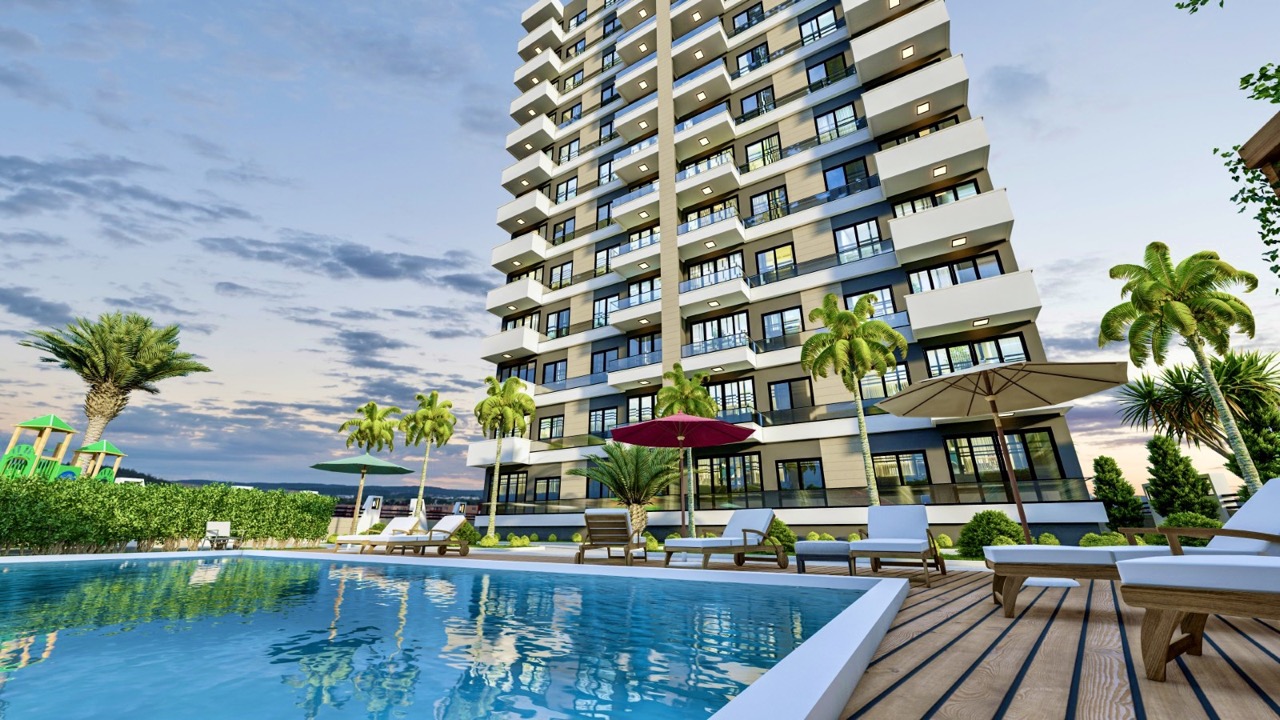 Мерсиндегі жаңа ғимарат, Арпачбахшиш, 1+1 бөліп төлеумен - RM0142