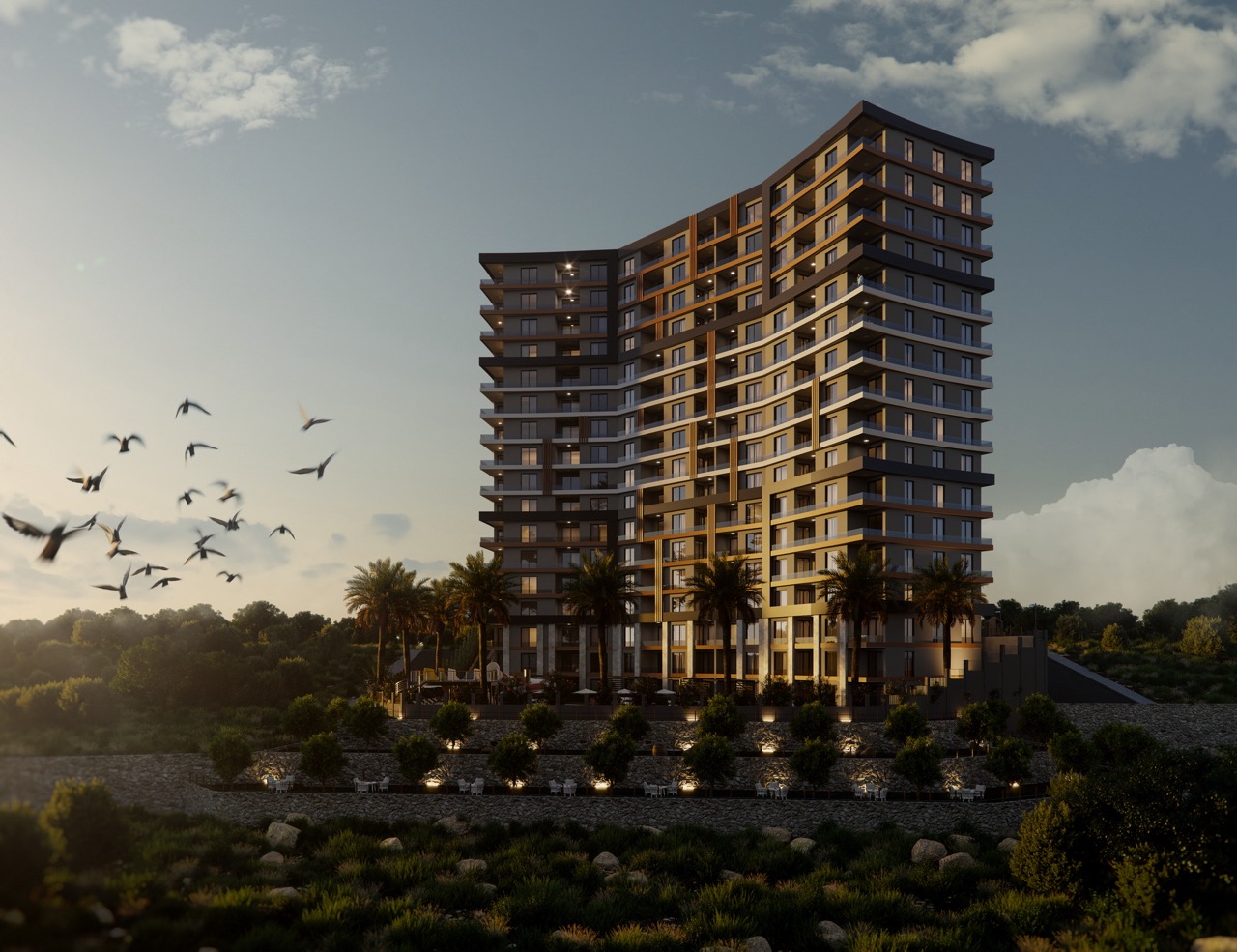 Кватэры 1+1 у новым комплексе, Аяш, Мерсін - Kete11