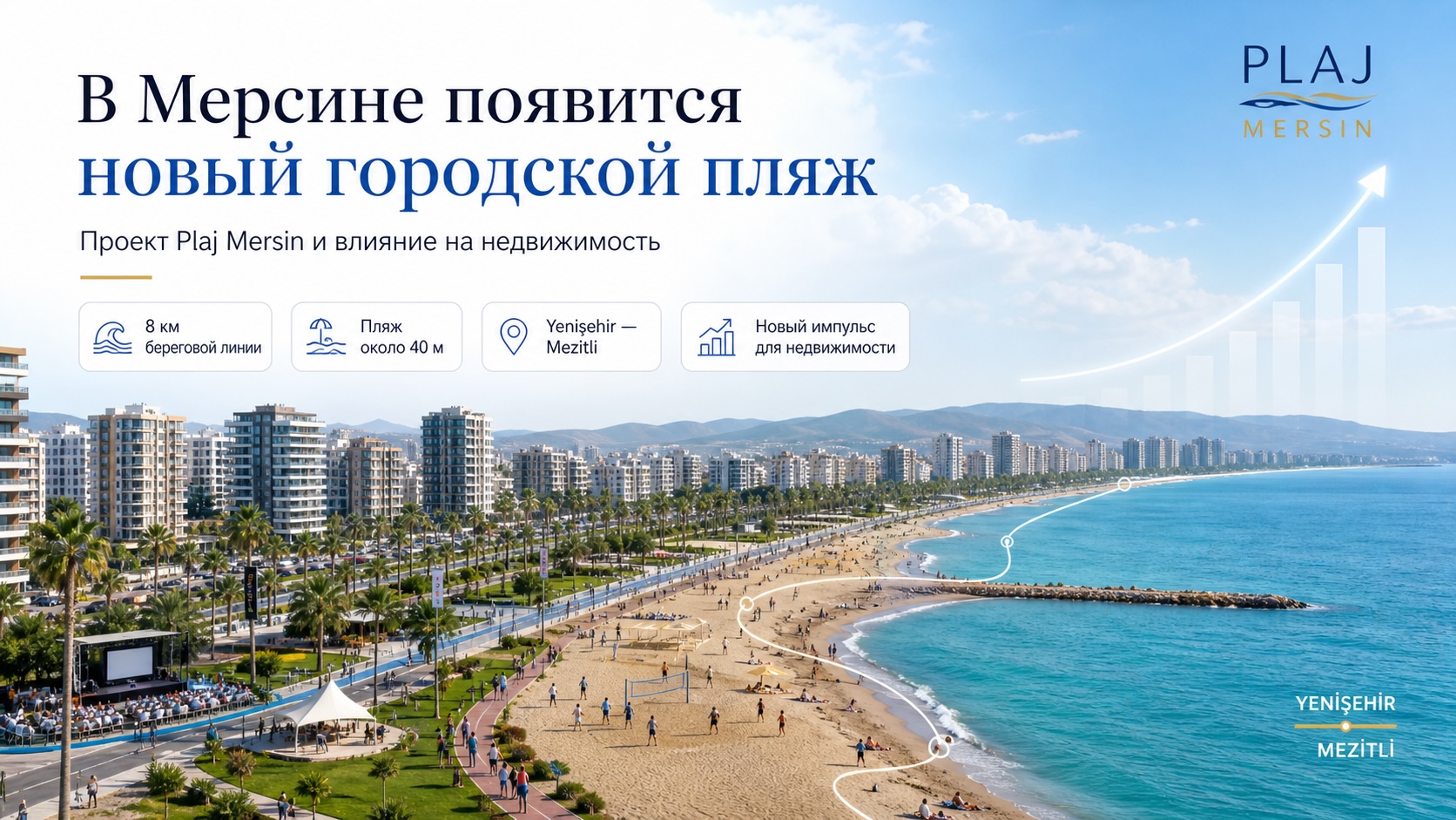 В Мерсине появится новый городской пляж