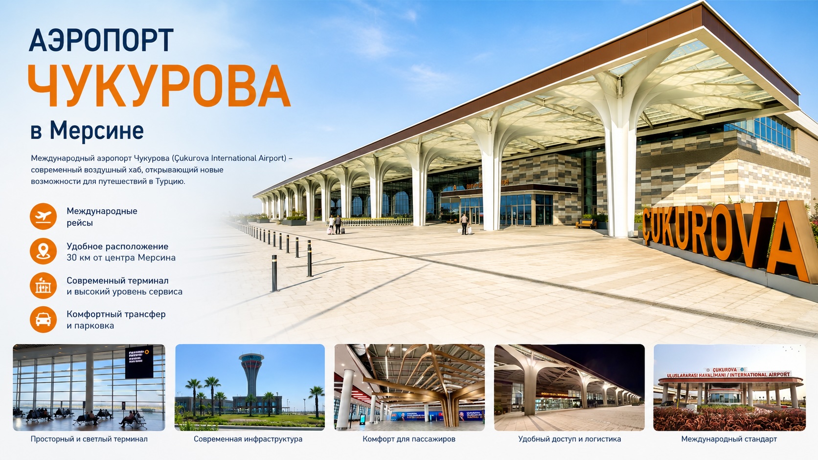 Международный аэропорт Чукурова в Мерсине - Çukurova International Airport