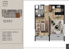 1+1 Apartment in Mersin, Arpaçbahşış - OX971153 - Photo 47