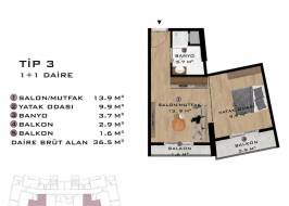 1+1-Apartment in einem neuen Komplex am Meer, Kargıpınary, Mersin - SMSE1197t3 - Foto 37