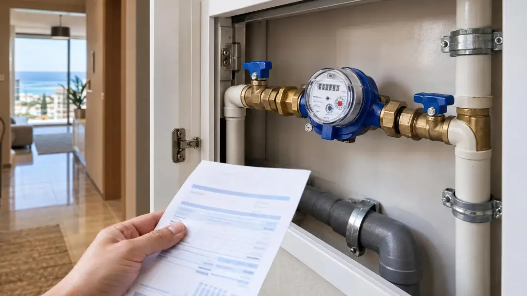 Checking your water meter and utility bill before buying an apartment in Mersin