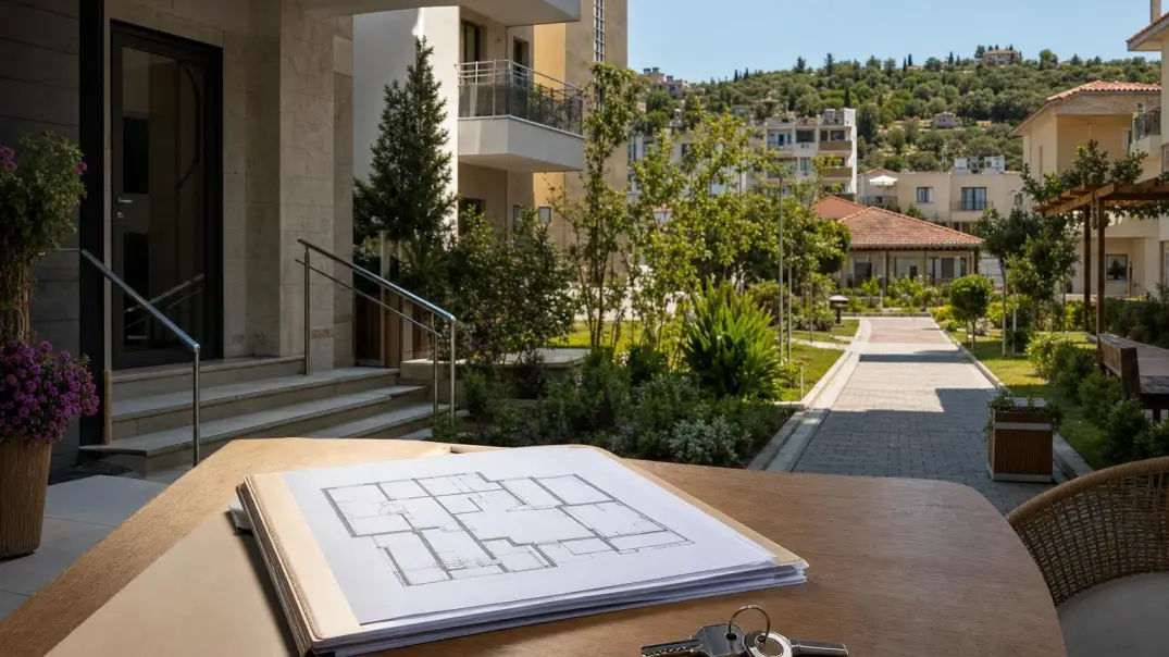 Checking the occupancy permit for a residential building before purchasing an apartment in Yenişehir.