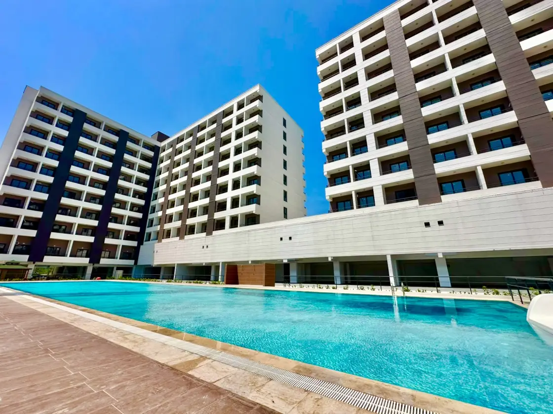 1+1 apartment in a new complex in Mersin, Tömük - Lu11019v