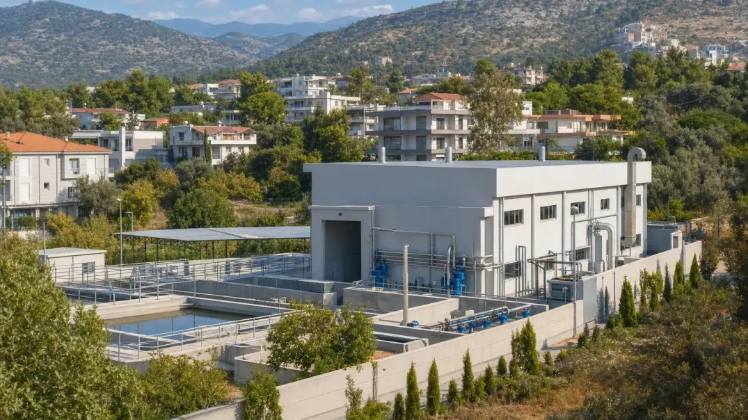 Editorial visualization of the Mersin water treatment plant and living environment