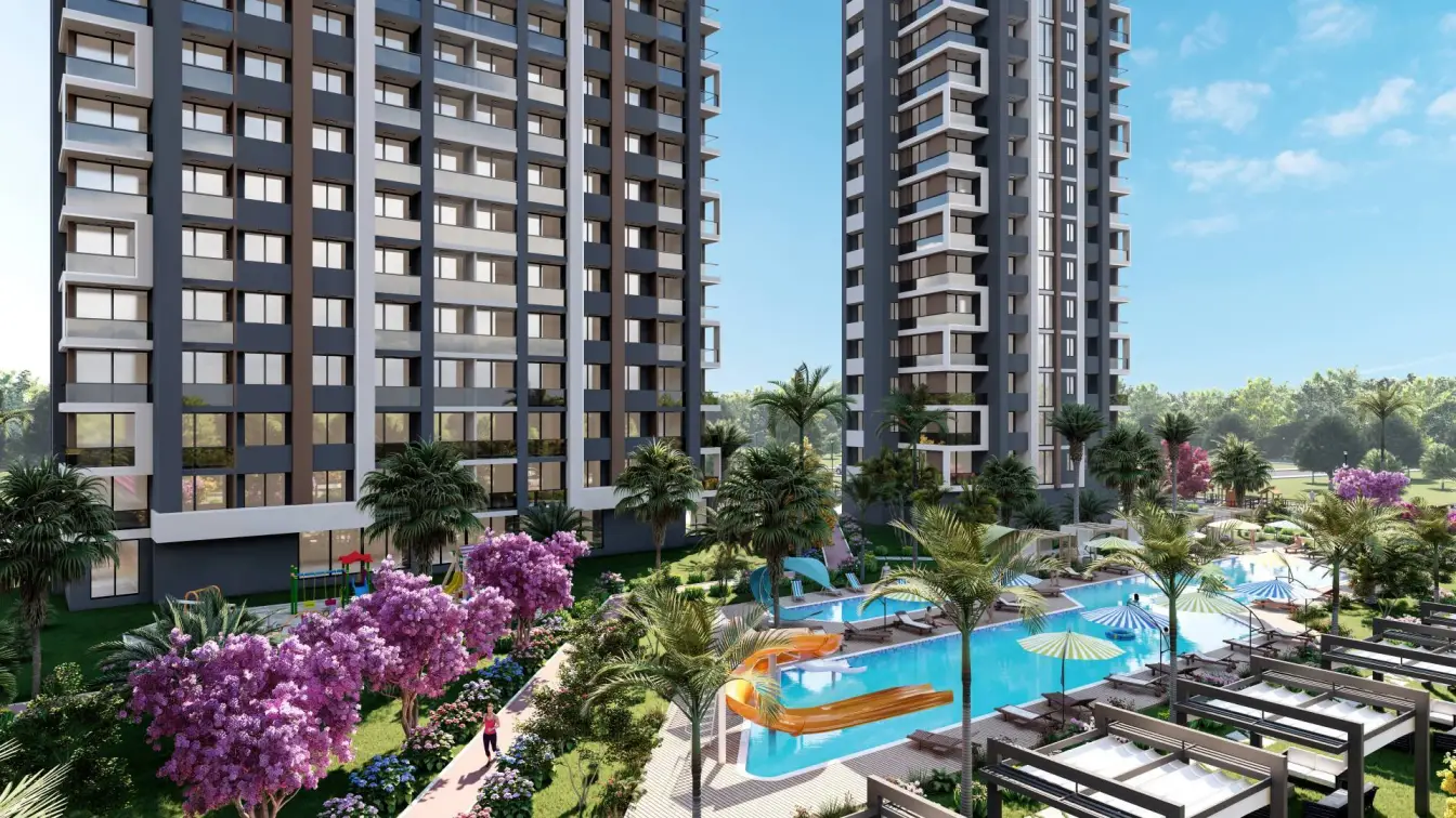 2+1 apartment in a new complex in Mersin, Cesmeli - IBL0021815