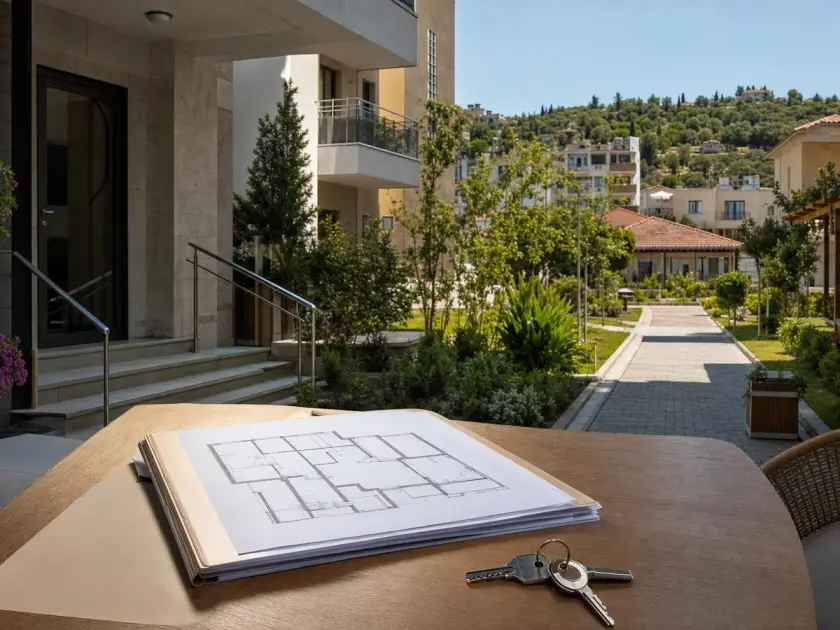 Checking the occupancy permit for a residential building before purchasing an apartment in Yenişehir.