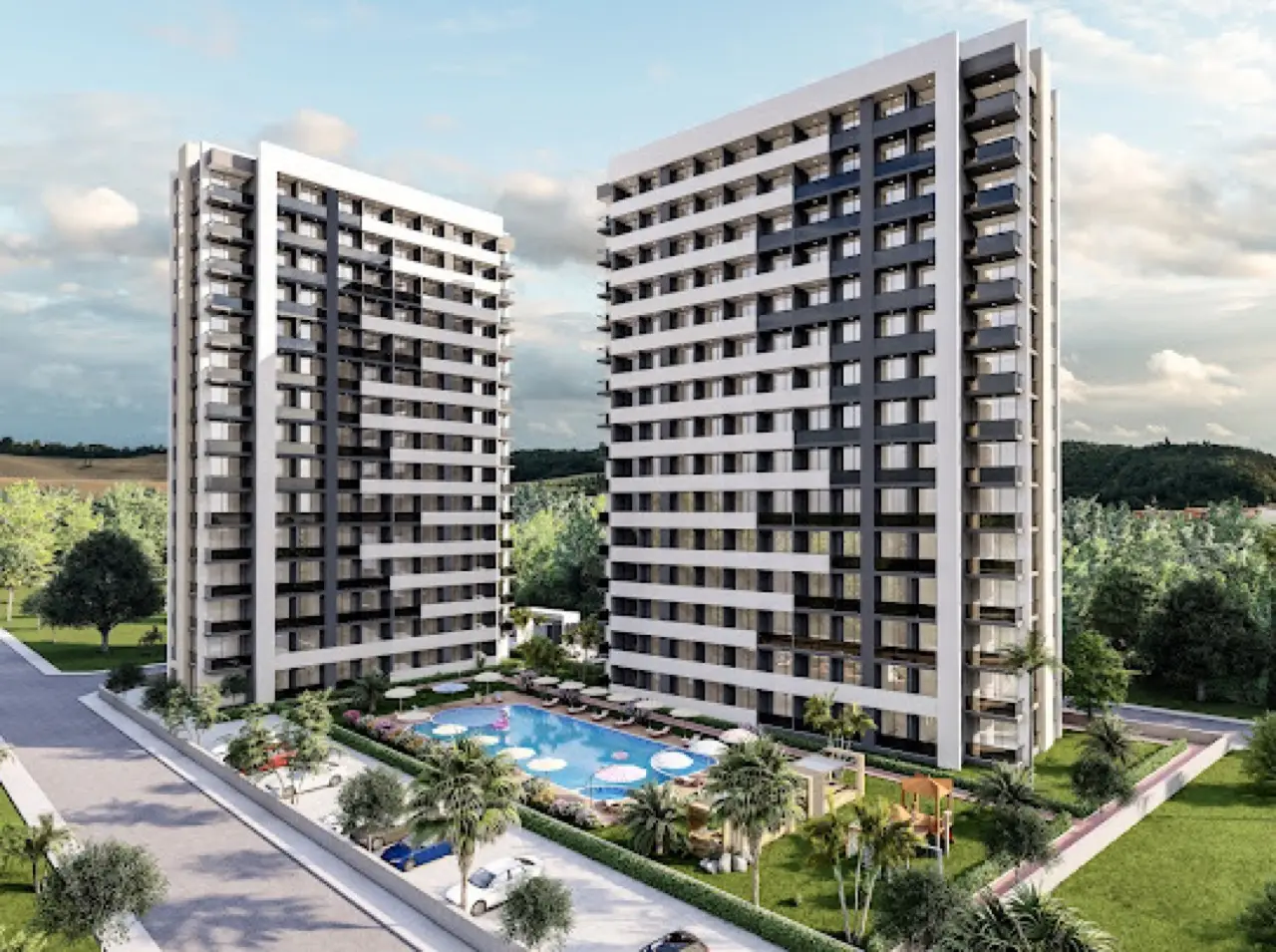 Новый комплекс Квартиры 1+1 в Мерсине, Арпачбахшиш - OX9711