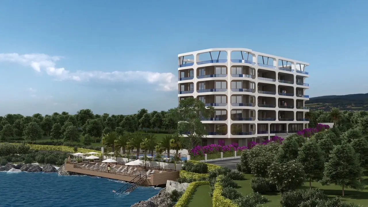 Luxurious complex on the first line, Mersin, Ayash, apartments 2+1 - EAu02